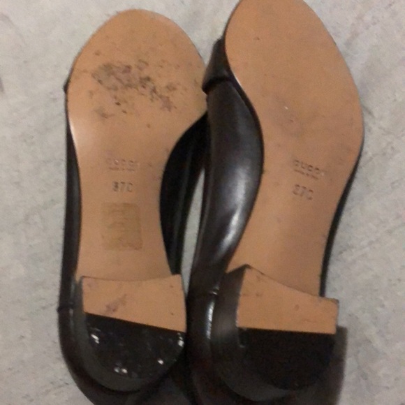 TODAY ONLY:Authentic GUCCI Penny Loafer Brown Leather Shoes Size 37C Made Italy - Picture 6 of 13
